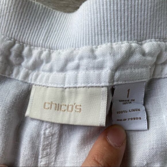 Chico’s Linen Relaxed Fit Cropped Length Pants - Picture 12 of 16
